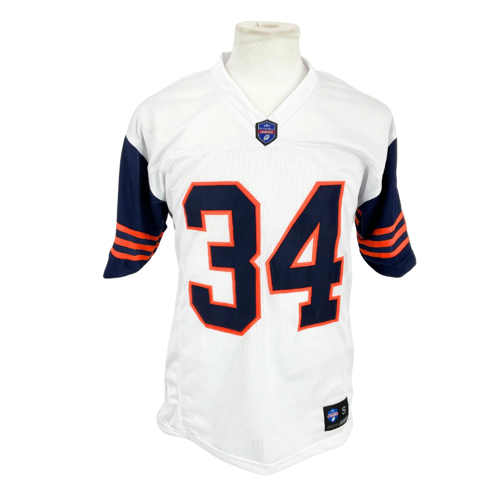 Walter Payton Jersey White and Navy Blue Chicago | Unisex Adult Sizes S-5XL Unsigned Custom Sewn Stitched