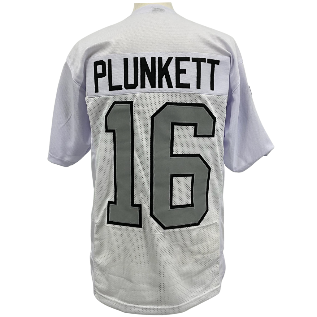 WRONG SKU - JIM PLUNKETT Raiders White Jersey S/B M-5XL Unsigned Custom Sewn Stitched