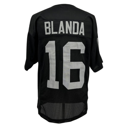 George Blanda Jersey Black Oakland | S-5XL Unsigned Custom Sewn Stitched