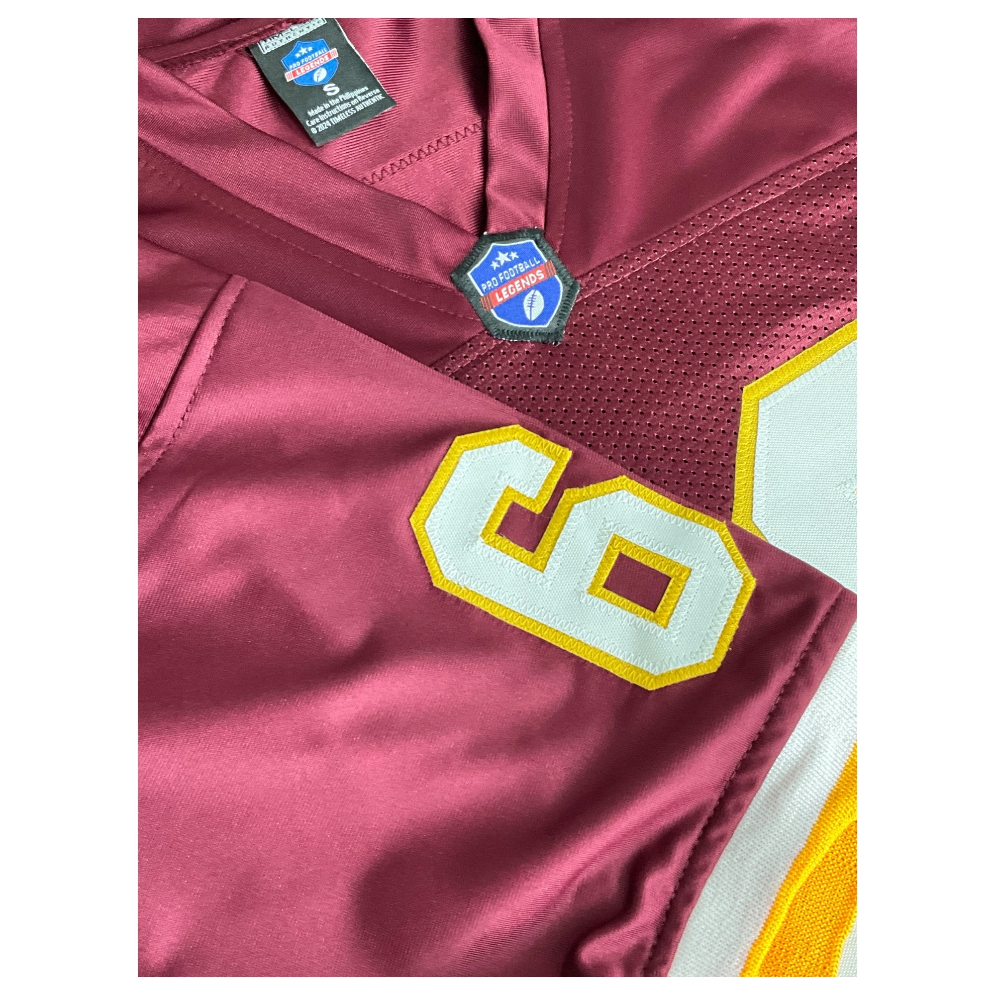 Joe Jacoby Jersey Burgundy Washington | Unisex Adult Sizes S-5XL Unsigned Custom Sewn Stitched