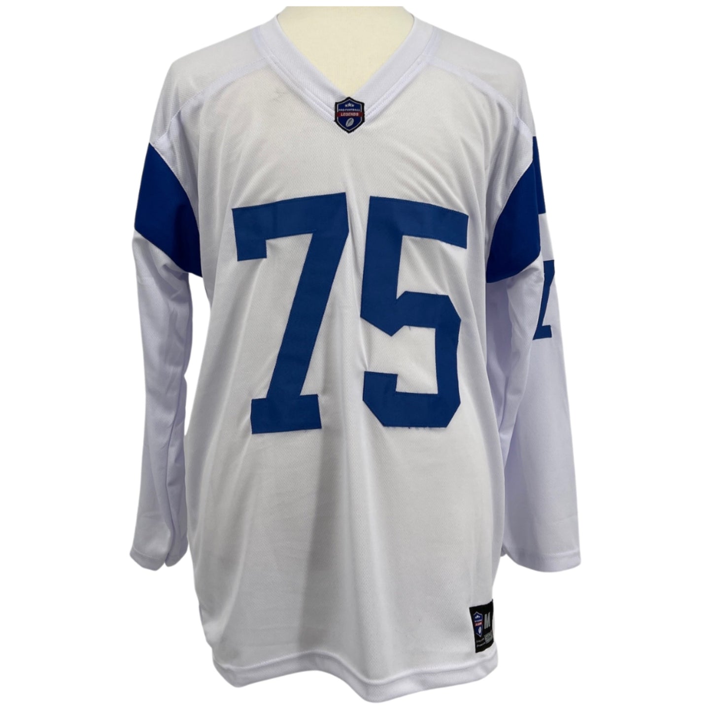 Deacon Jones Jersey L/S White Los Angeles M-5XL Custom Sewn Stitch