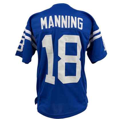 Peyton Manning Jersey Blue Indianapolis | Unisex Adult Sizes S-5XL Unsigned Custom Sewn Stitched