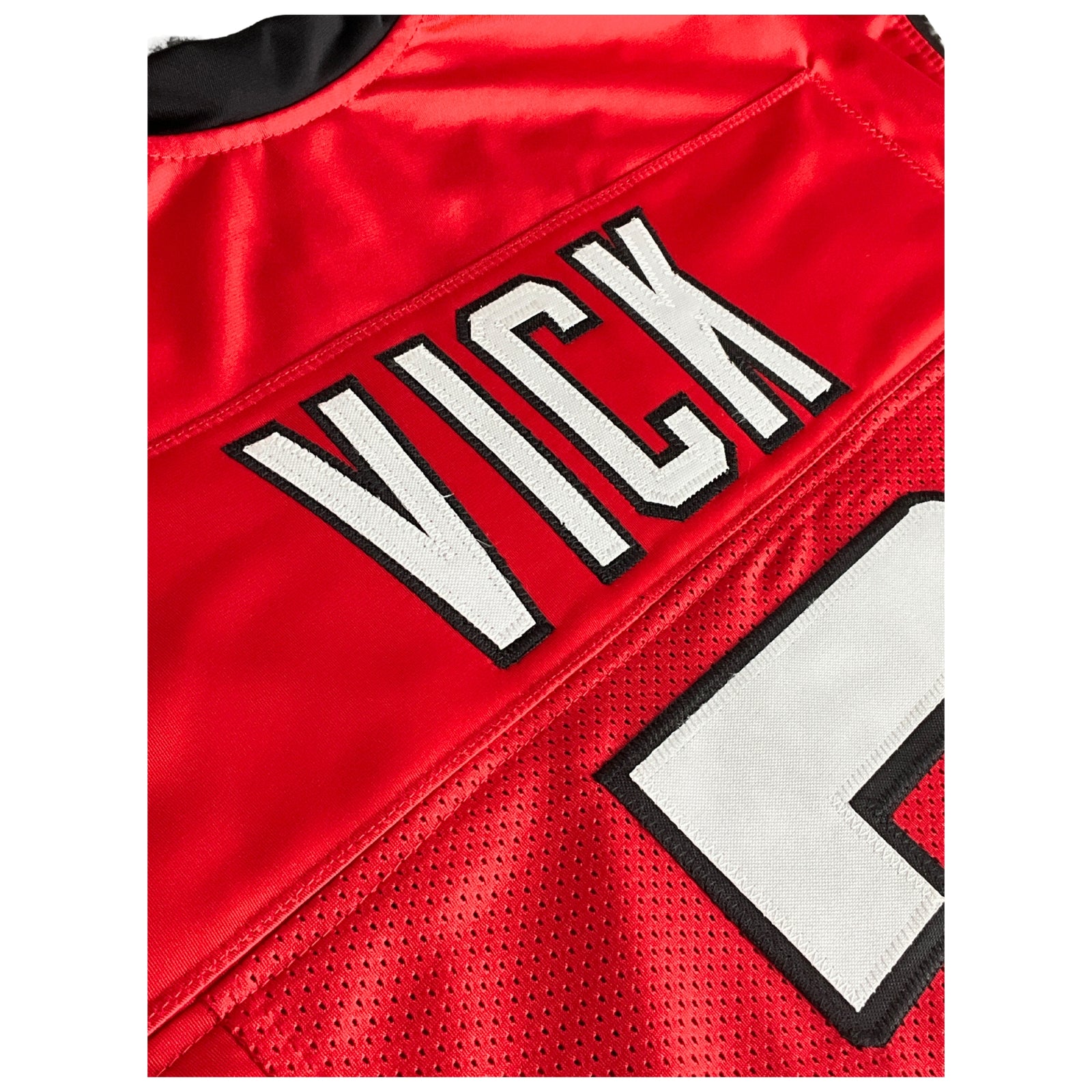 Michael Vick Jersey Red Atlanta |  Unisex Adult Sizes S-5XL Unsigned Custom Sewn Stitched