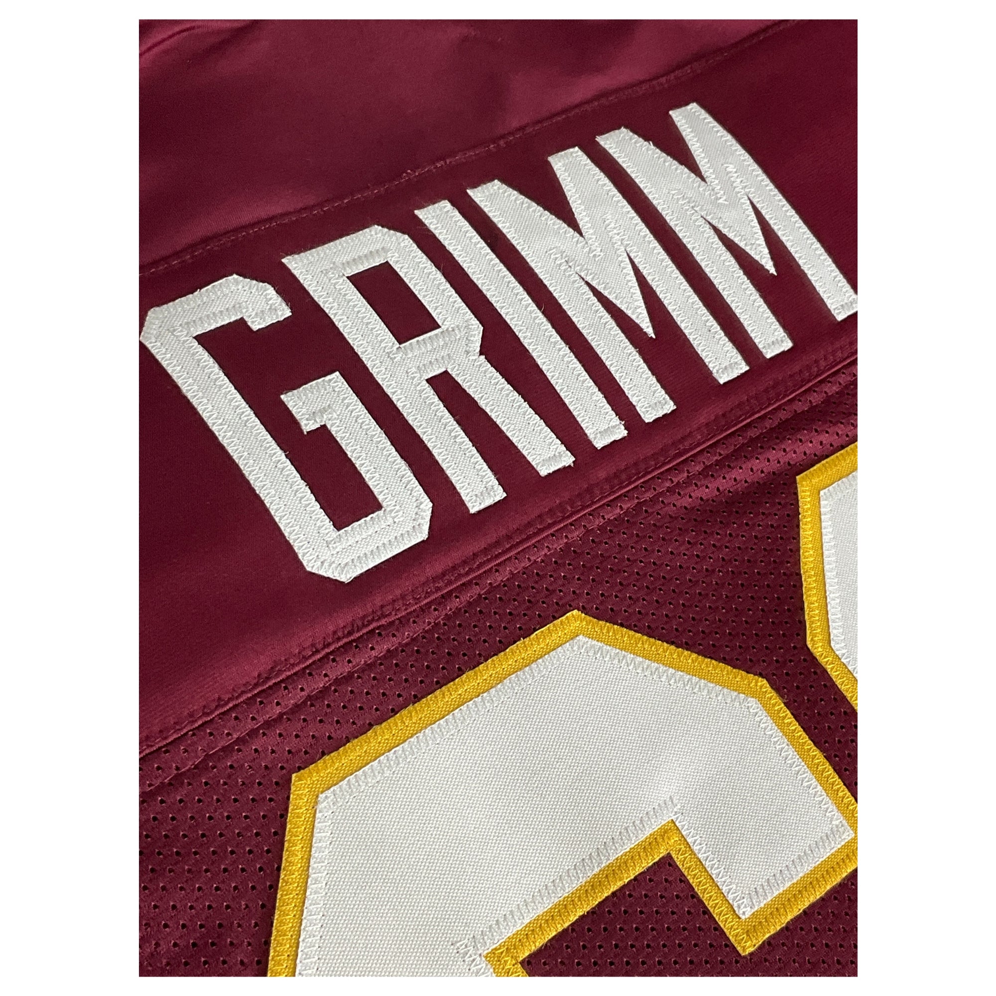 Russ Grimm Jersey Burgundy Washington | Unisex Adult Sizes S-5XL Unsigned Custom Sewn Stitched