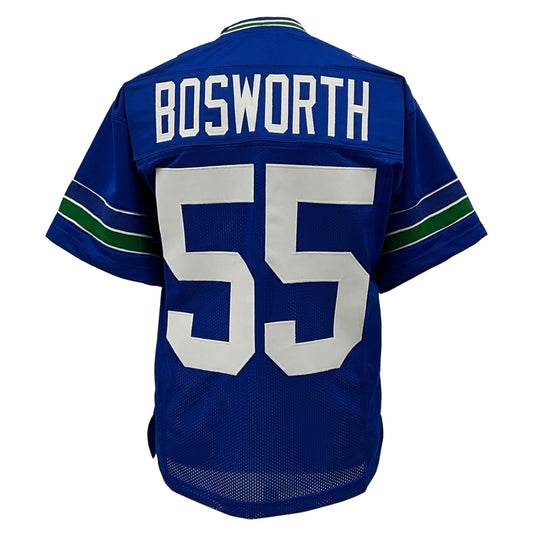 Brian Bosworth Jersey Blue Seattle | S-5XL Unsigned Custom Sewn Stitched