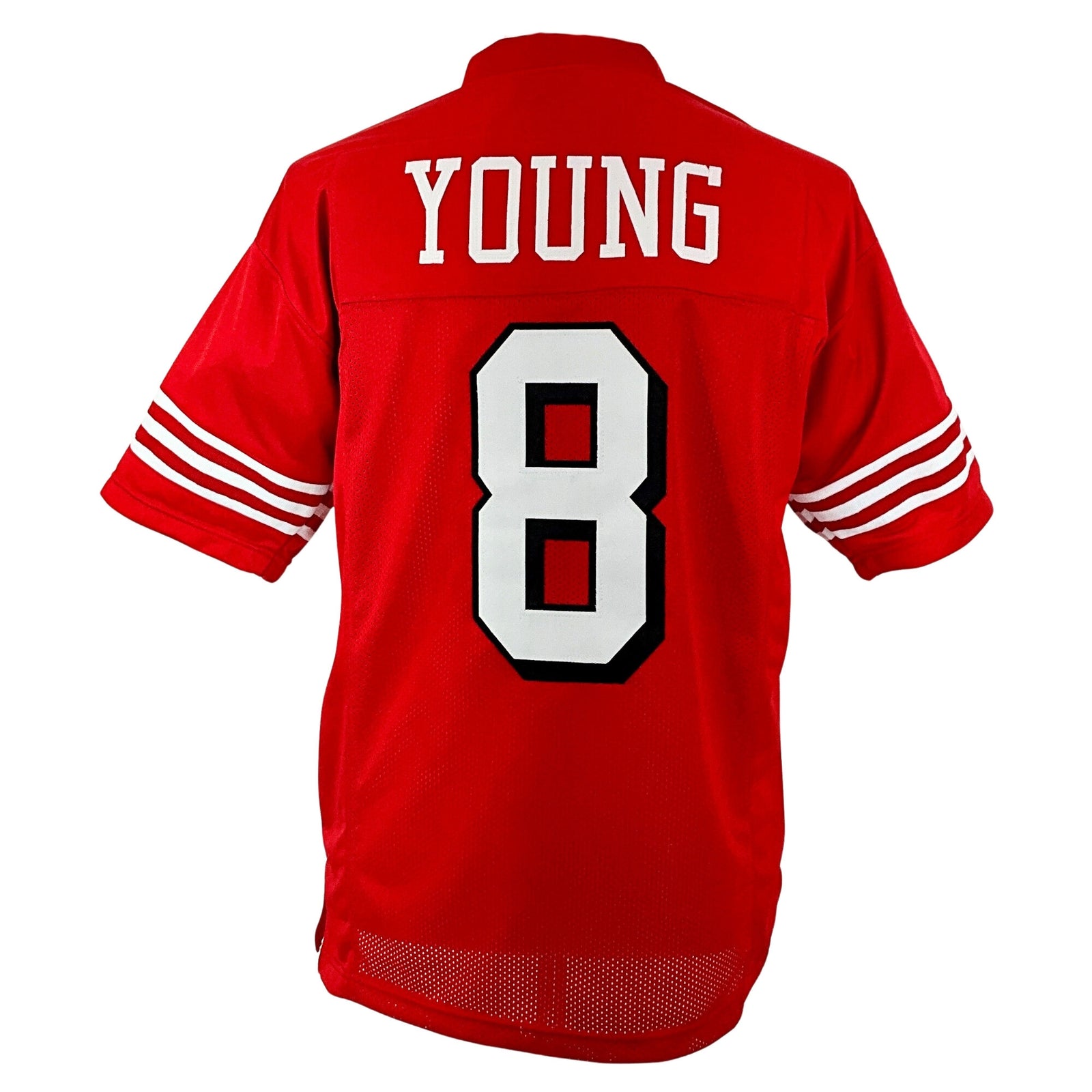 Steve Young Jersey Red w/ Drop Shadow San Francisco | Unisex Adult Sizes S-5XL Unsigned Custom Sewn Stitched