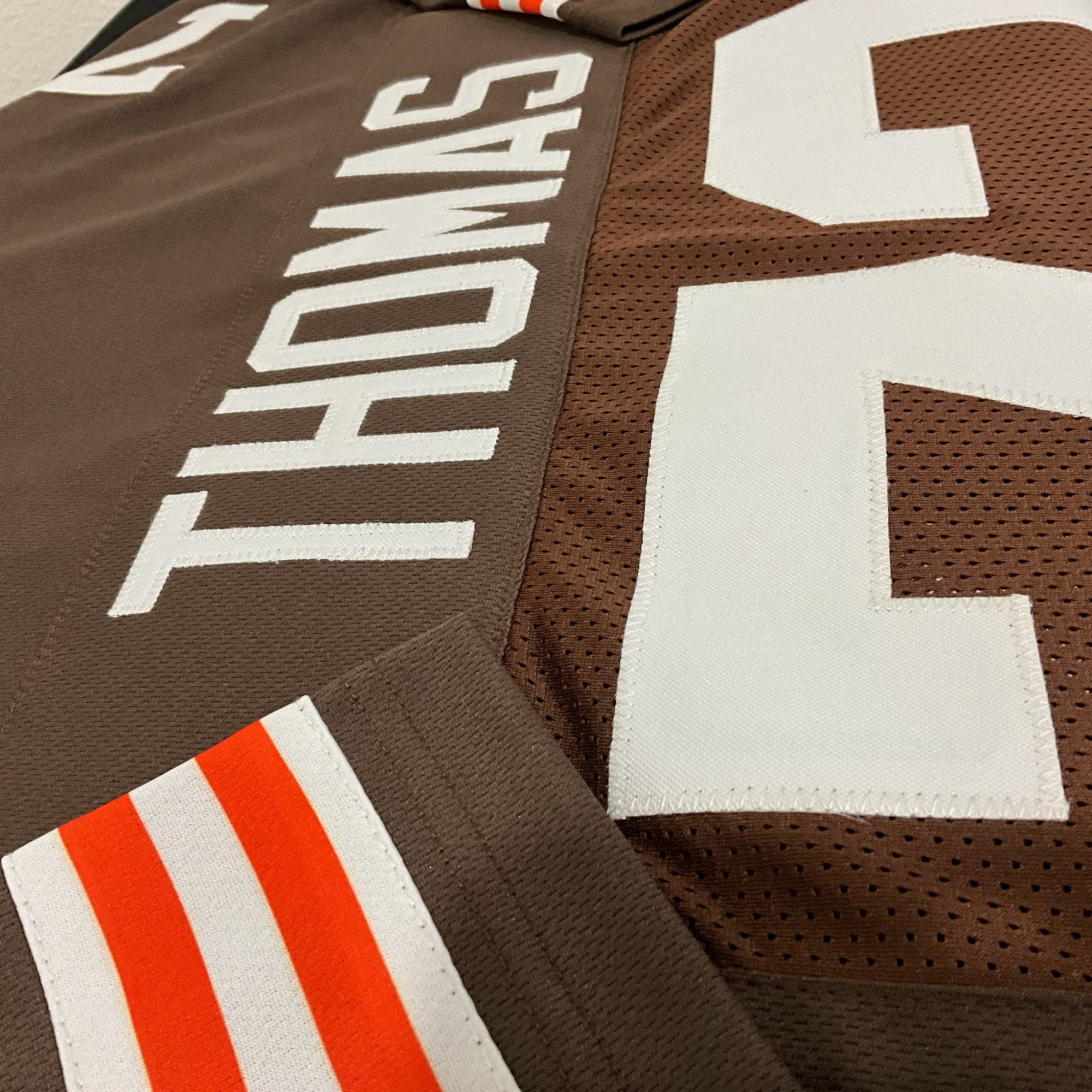 Joe Thomas 2-Tone Color (see image 4) Brown Jersey Cleveland | M-5XL Custom Stitch