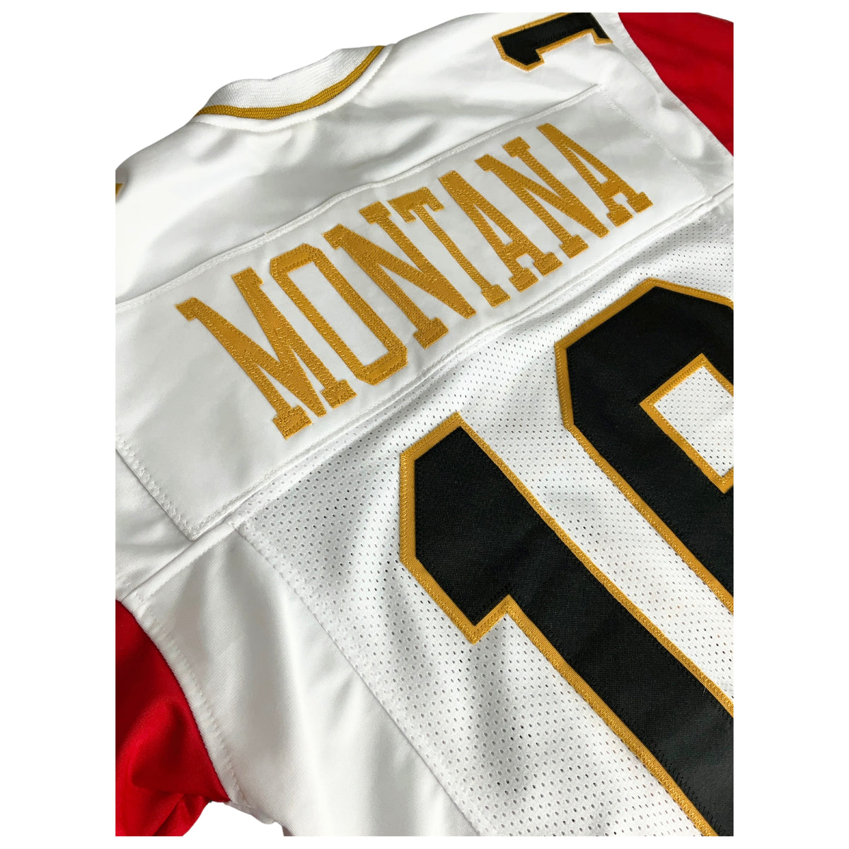 Joe Montana Jersey Red White San Francisco | Unisex Adult Sizes S-5XL Unsigned Custom Sewn Stitched