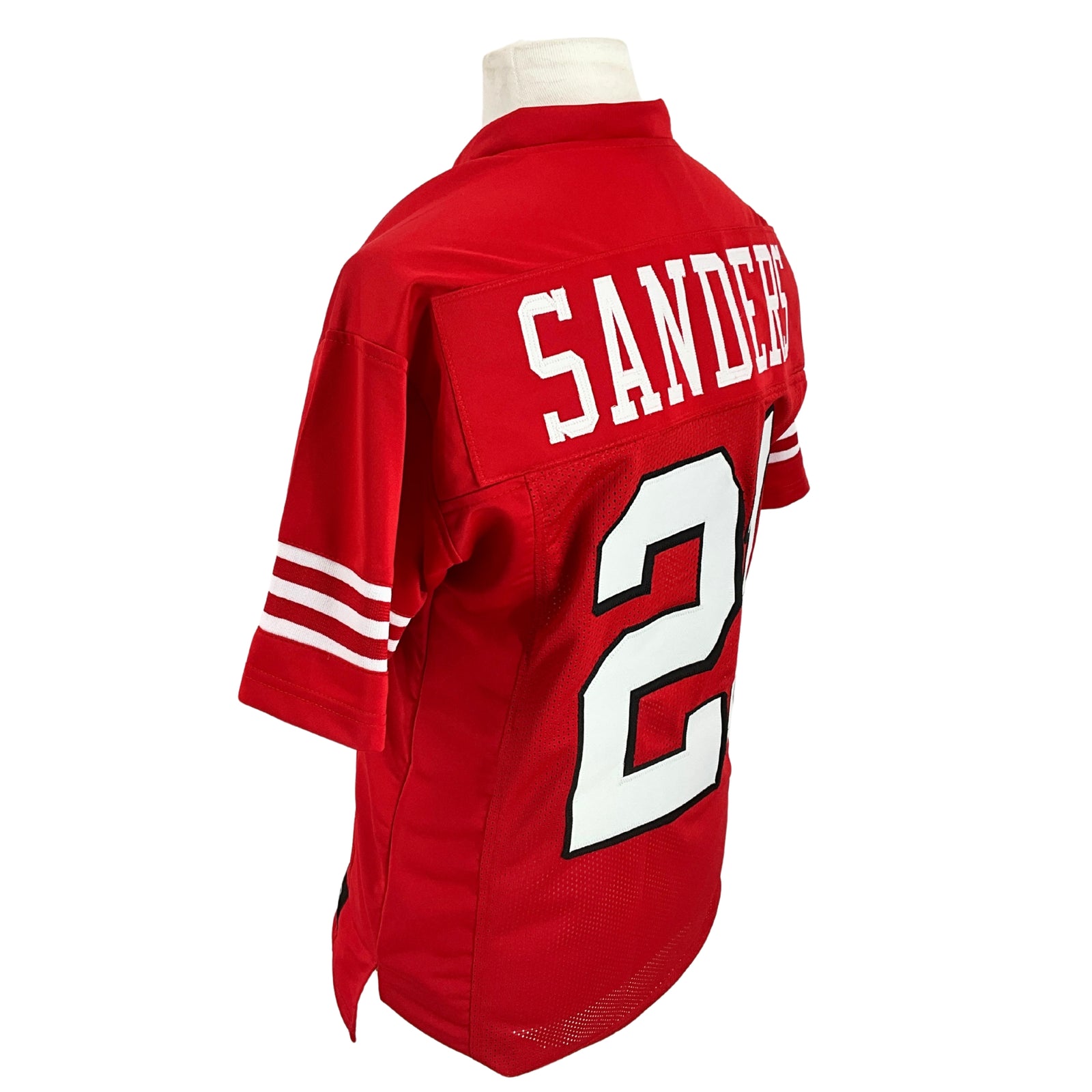 Deion Sanders Jersey Red w/ Drop Shadow San Francisco | Unisex Adult Sizes S-5XL Unsigned Custom Sewn Stitched