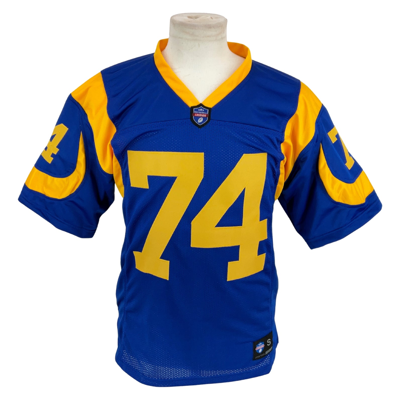 Merlin Olsen Jersey Blue Los Angeles | Adult Unisex S-5XL Unsigned Custom Sewn Stitched