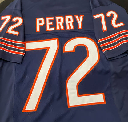 William Perry Jersey Blue Chicago | S-5XL Unsigned Custom Sewn Stitched