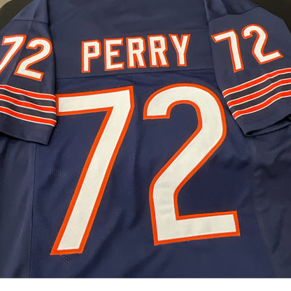 William Perry Jersey Blue Chicago | M-5XL Custom Sewn Stitched