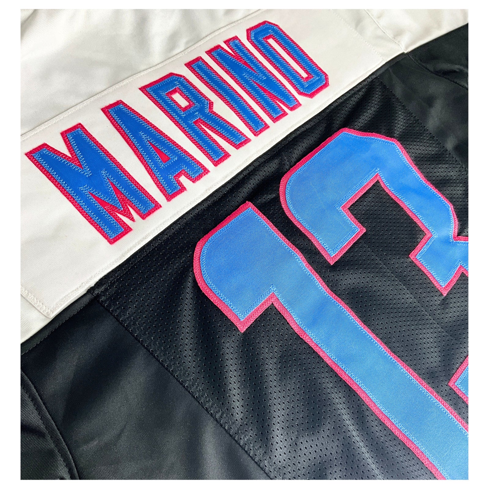 Dan Marino Jersey Black White Miami | Unisex Adult Sizes S-5XL Unsigned Custom Sewn Stitched