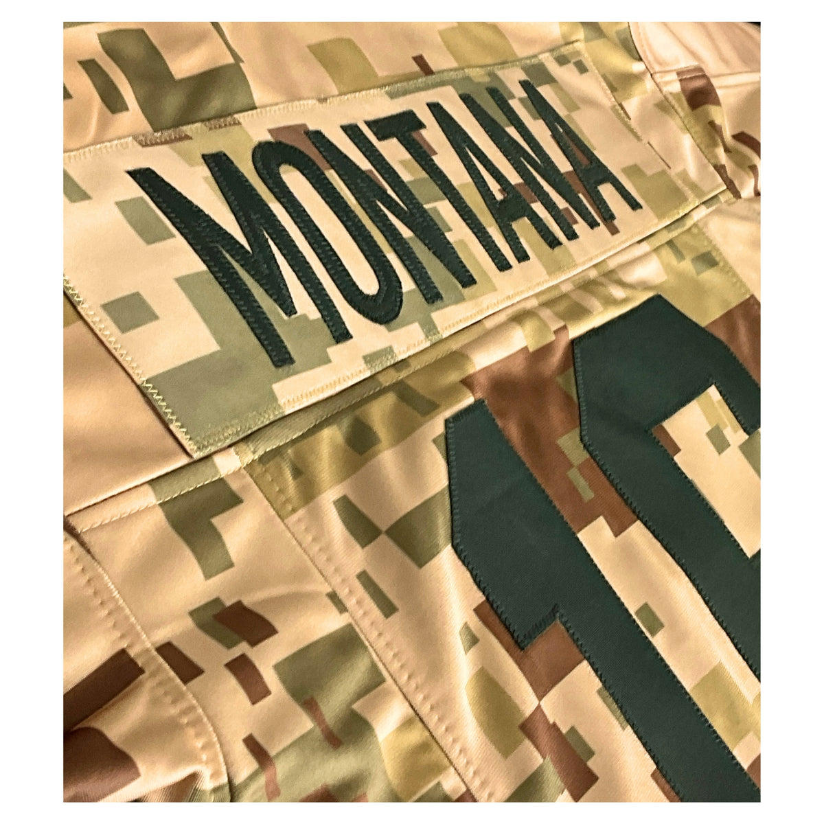 Joe Montana Jersey Camo San Francisco | Unisex Adult Sizes S-5XL Unsigned Custom Sewn Stitched