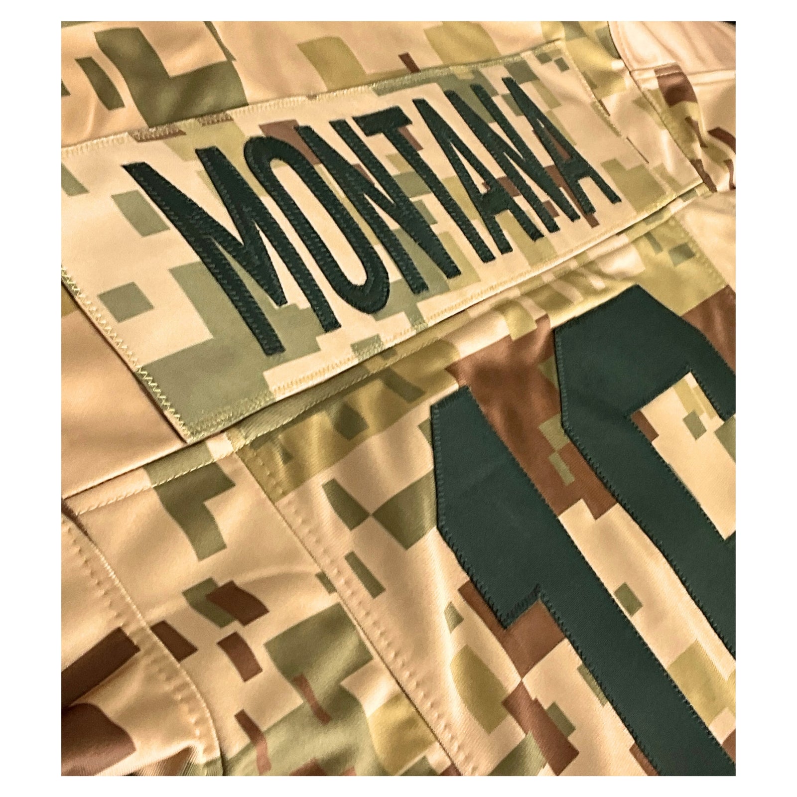 Joe Montana Jersey Camo San Francisco | Unisex Adult Sizes S-5XL Unsigned Custom Sewn Stitched