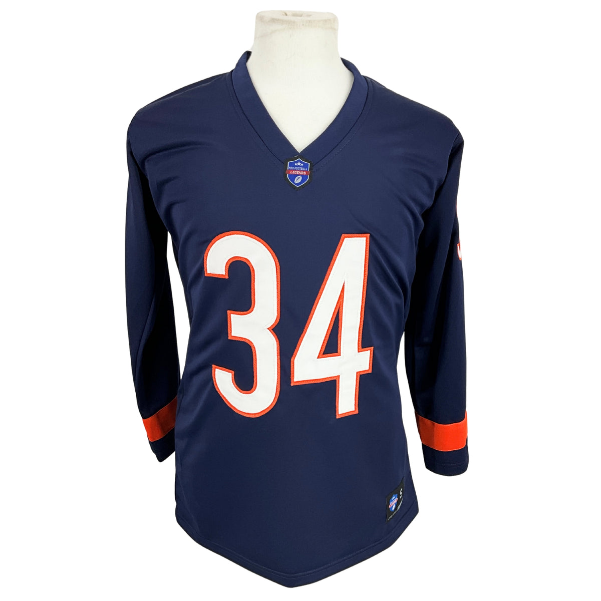 Walter Payton Jersey Blue Chicago Long Sleeves | Unisex Adult Sizes S-5XL Unsigned Custom Sewn Stitched