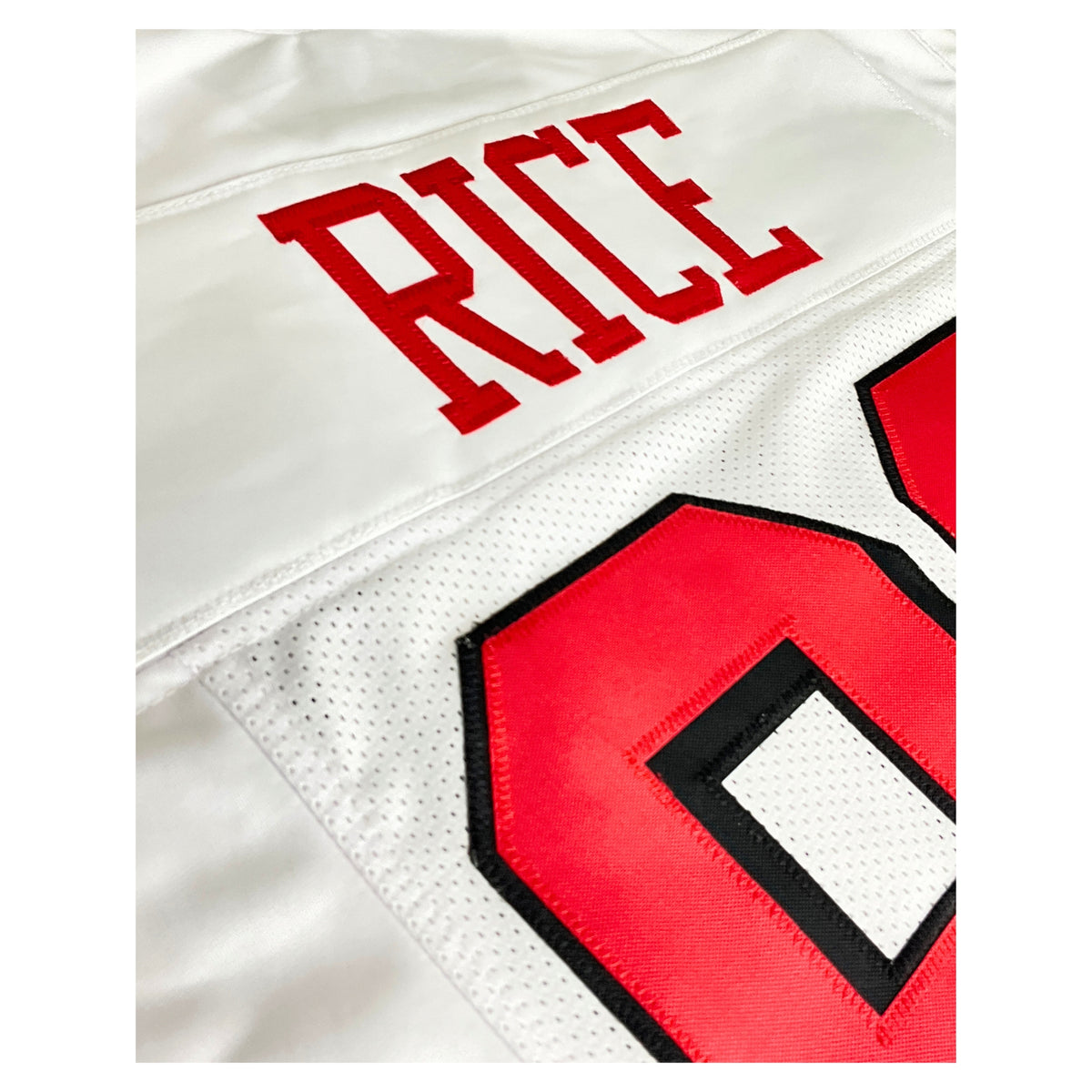 Jerry Rice Jersey White Drop Shadow San Francisco | Unisex Adult Sizes S-5XL Unsigned Custom Sewn Stitched
