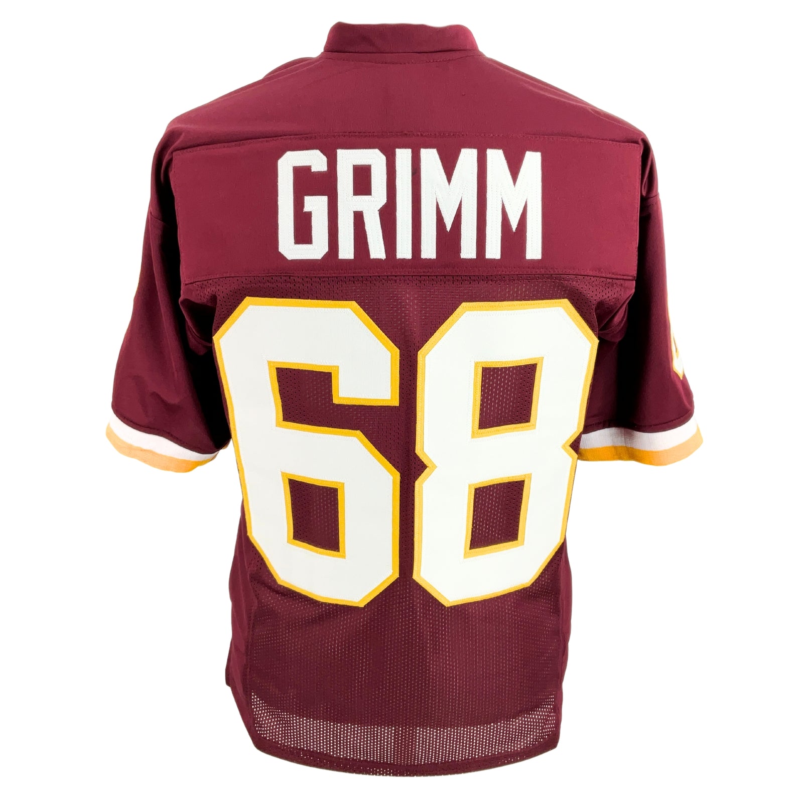 Russ Grimm Jersey Burgundy Washington | Unisex Adult Sizes S-5XL Unsigned Custom Sewn Stitched