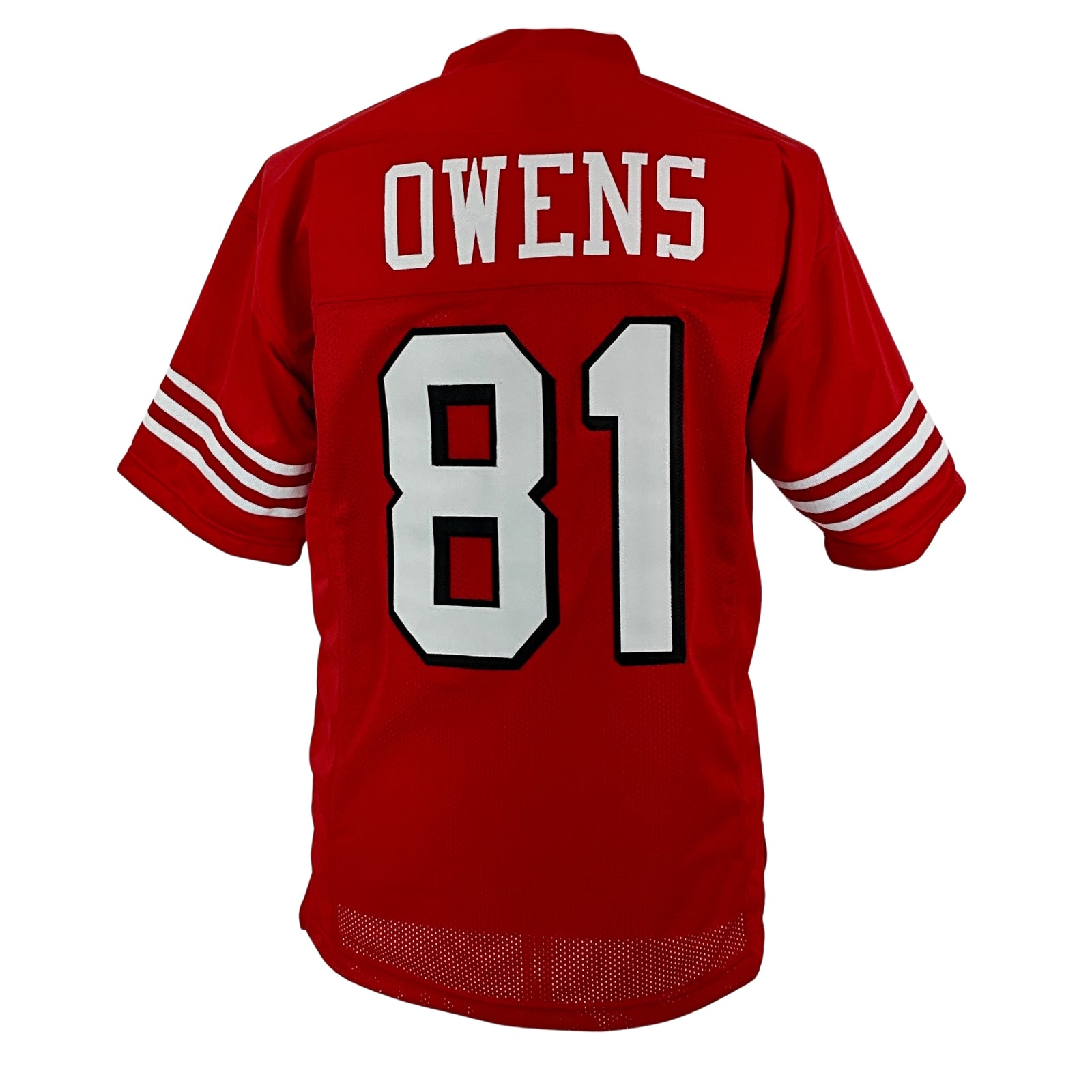 Terrell Owens Jersey Red Drop Shadow San Francisco | Unisex Adult Sizes S-5XL Unsigned Custom Sewn Stitched