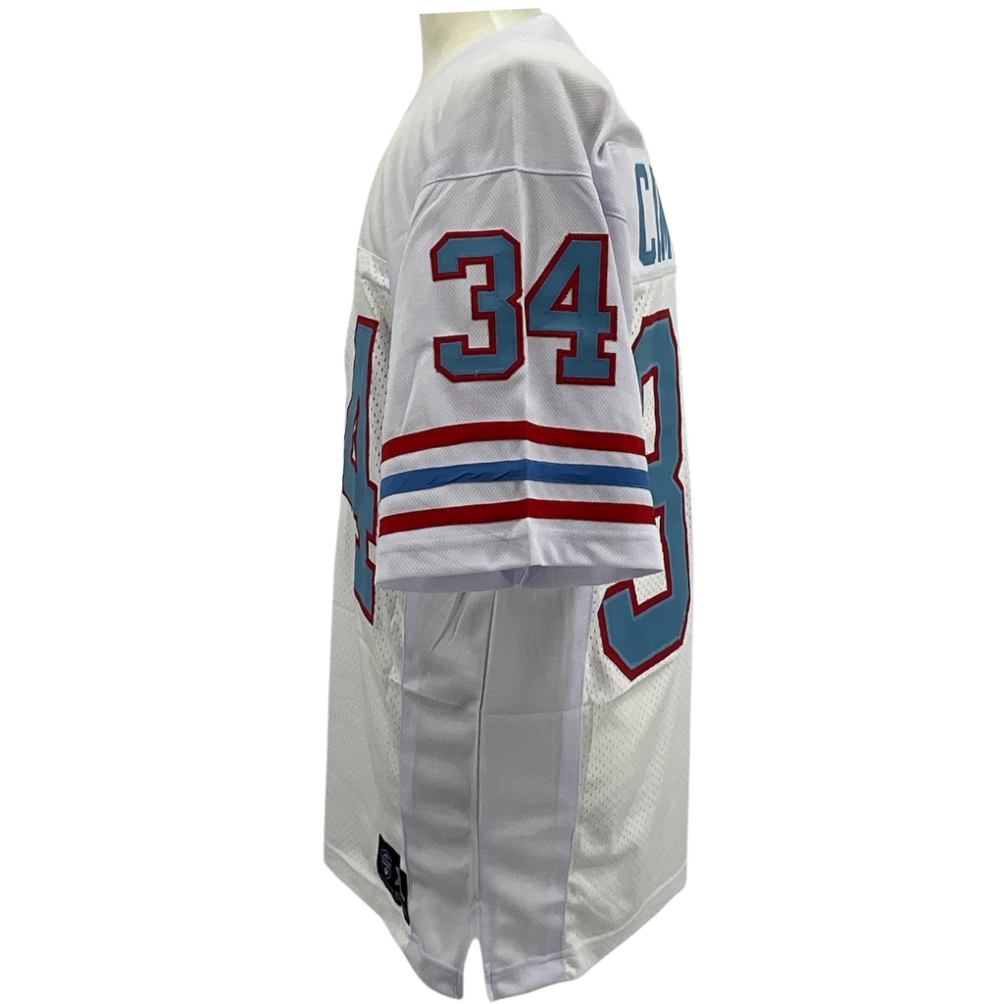 Earl Campbell Jersey White Houston | S-5XL Custom Sewn Stitched