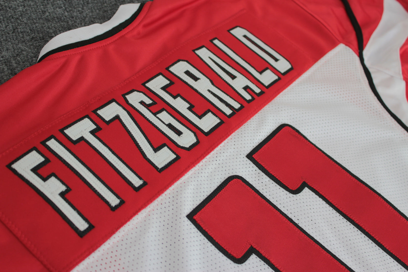 Larry Fitzgerald Jersey White Red Arizona | Unisex Adult Sizes S-5XL Unsigned Custom Sewn Stitched