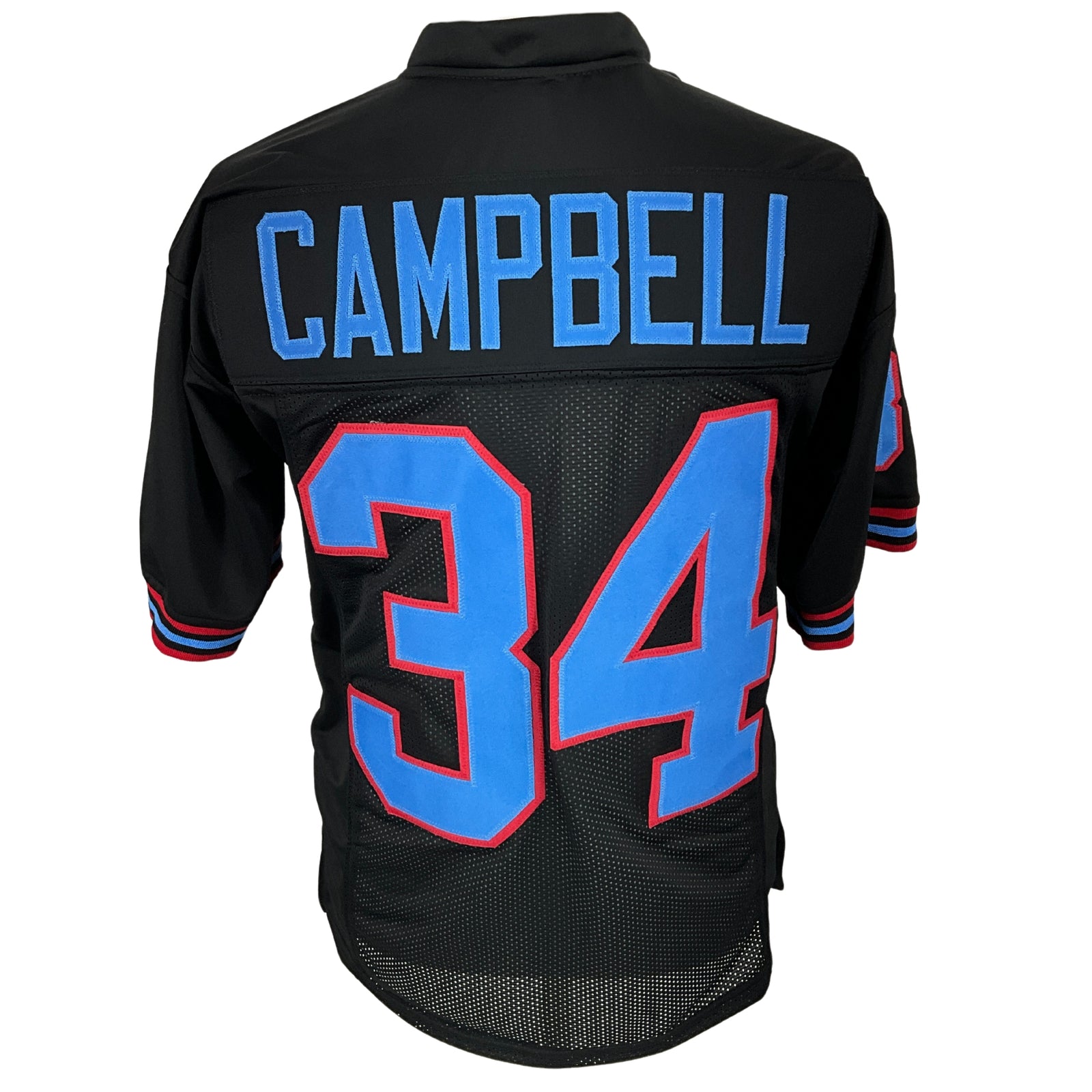 Earl Campbell Jersey Black Houston | Unisex Adult Sizes S-5XL Unsigned Custom Sewn Stitched