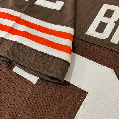 Jim Brown 2-Tone Color (see image 4) Brown Jersey Cleveland | M-5XL Custom Stitch