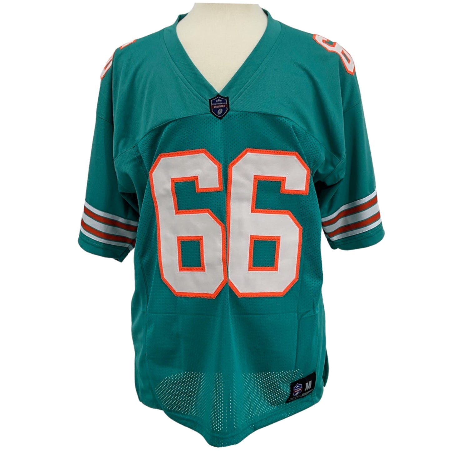 Larry Little Jersey Aqua Miami M-5XL Custom Sewn Stitched