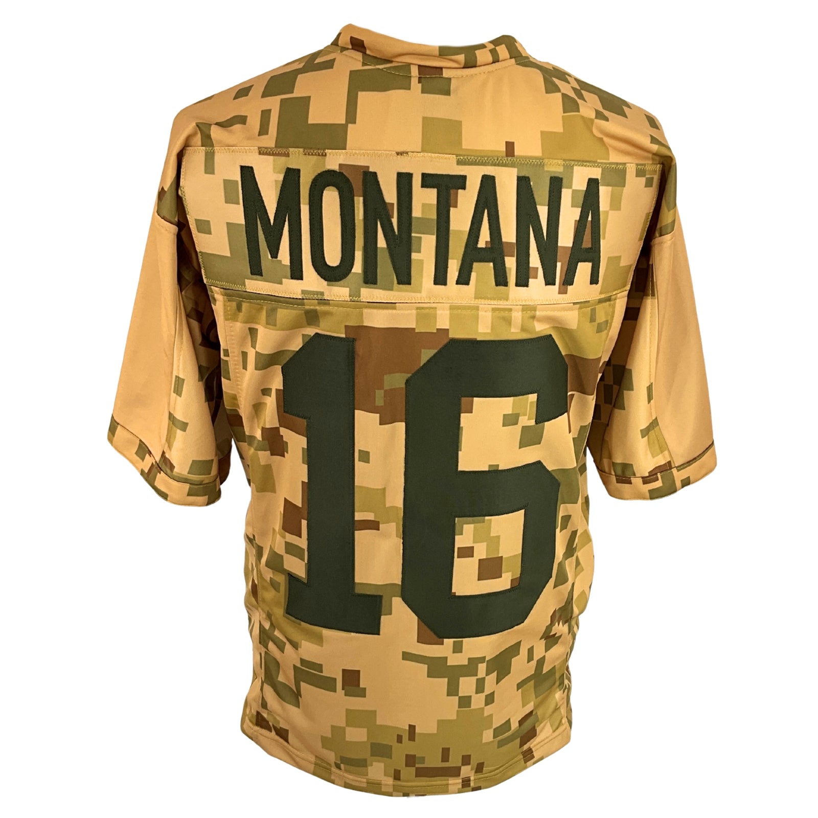 Joe Montana Jersey Camo San Francisco | Unisex Adult Sizes S-5XL Unsigned Custom Sewn Stitched