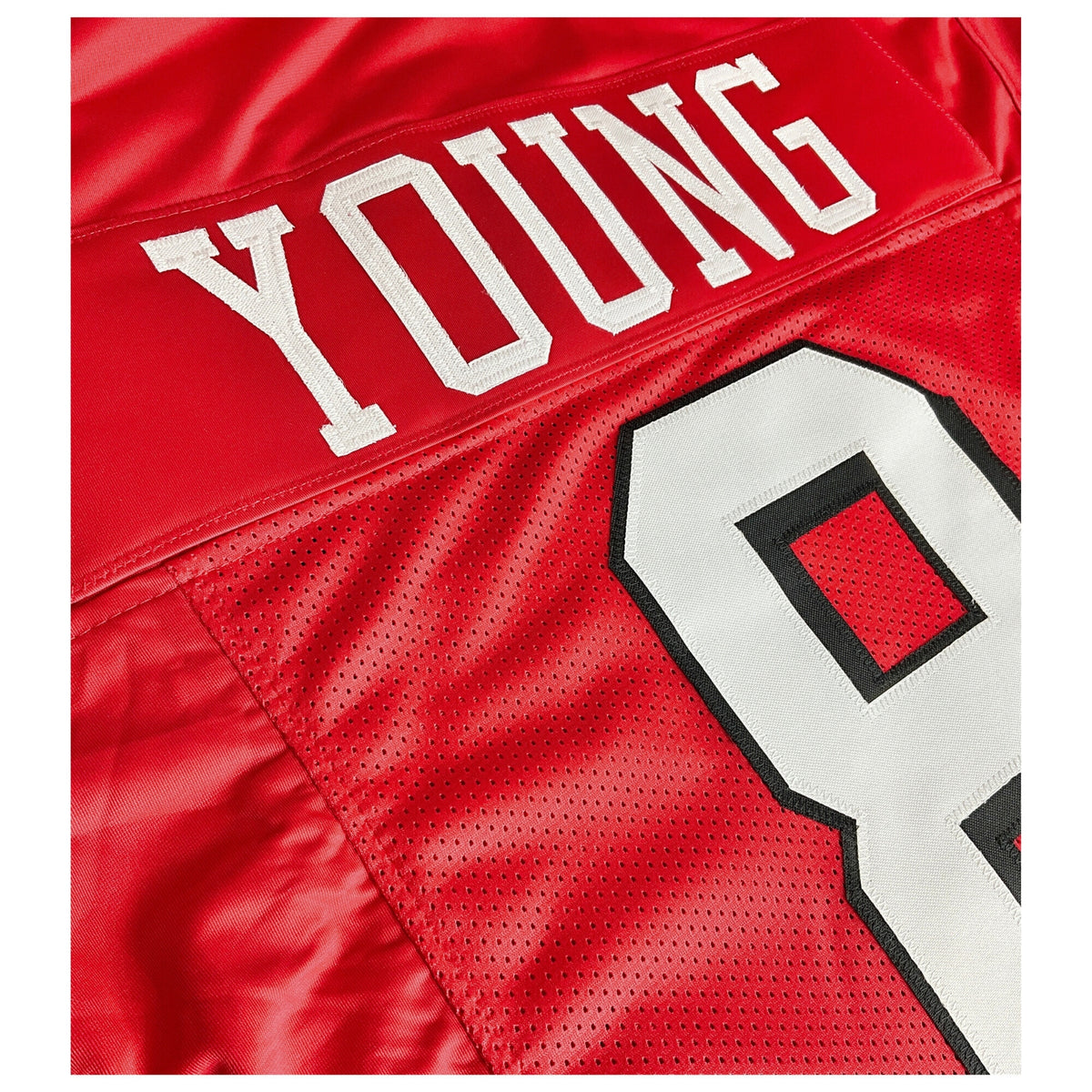 Steve Young Jersey Red w/ Drop Shadow San Francisco | Unisex Adult Sizes S-5XL Unsigned Custom Sewn Stitched