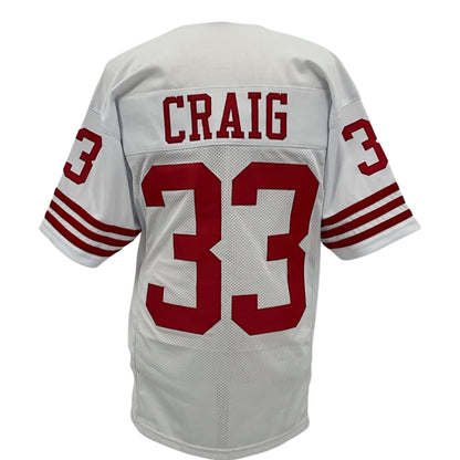 Roger Craig Jersey White San Francisco | M-5XL Custom Sewn Stitched