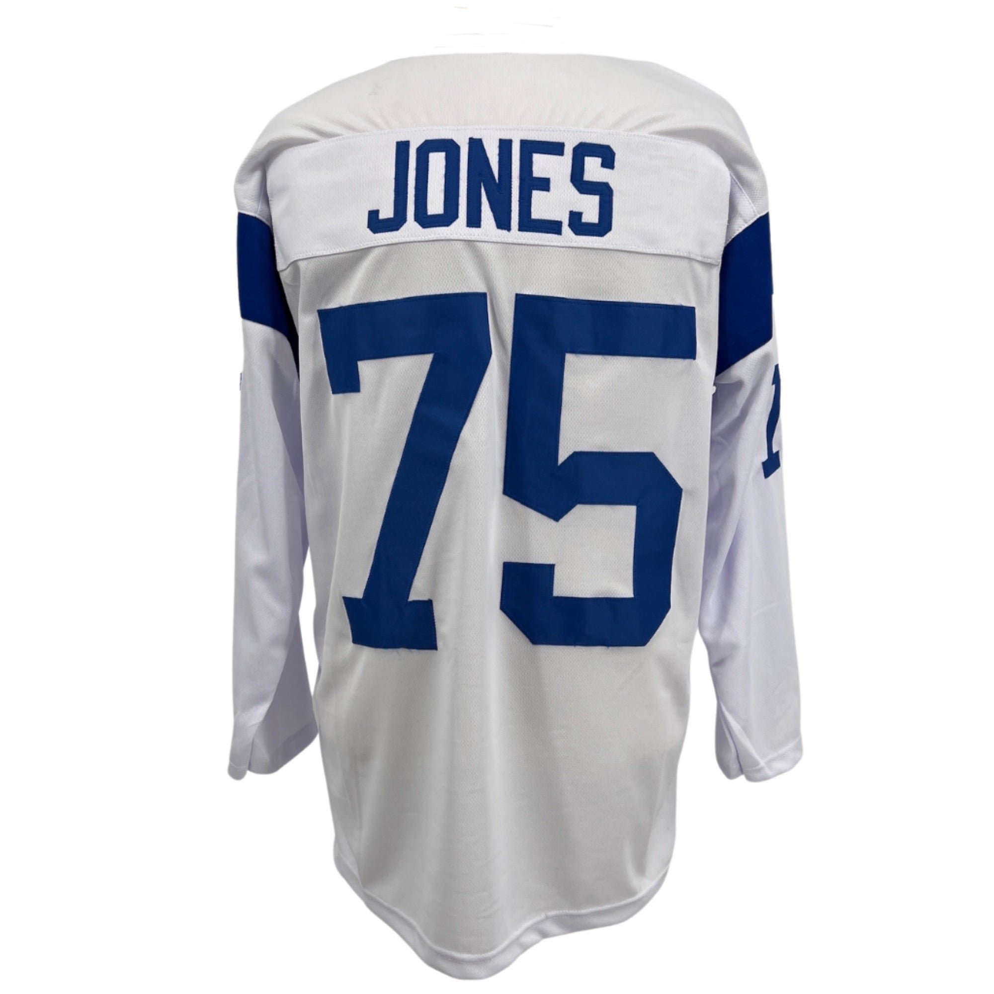 Deacon Jones Jersey L/S White Los Angeles M-5XL Custom Sewn Stitch