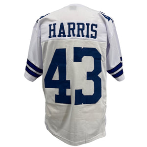 CLIFF HARRIS Dallas Cowboys WHITE Jersey M-5XL Unsigned Custom Sewn Stitched