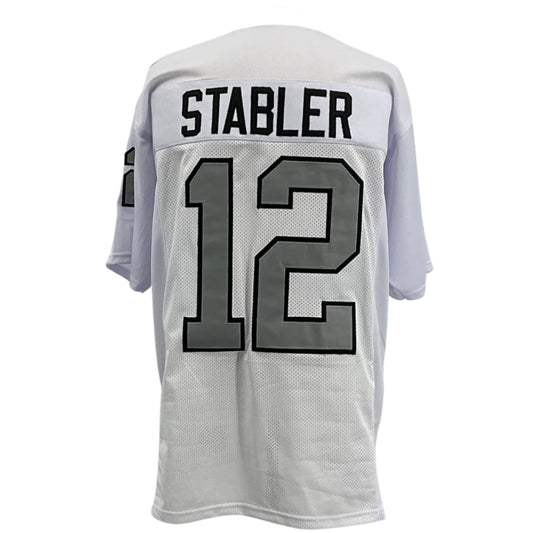 Ken Stabler Jersey White Oakland S/B M-5XL Custom Sewn Stitched