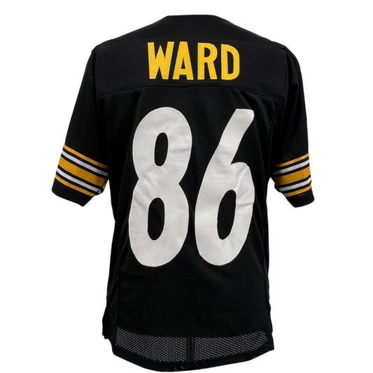 Hines Ward Jersey Black Pittsburgh M-5XL Custom Sewn Stitched