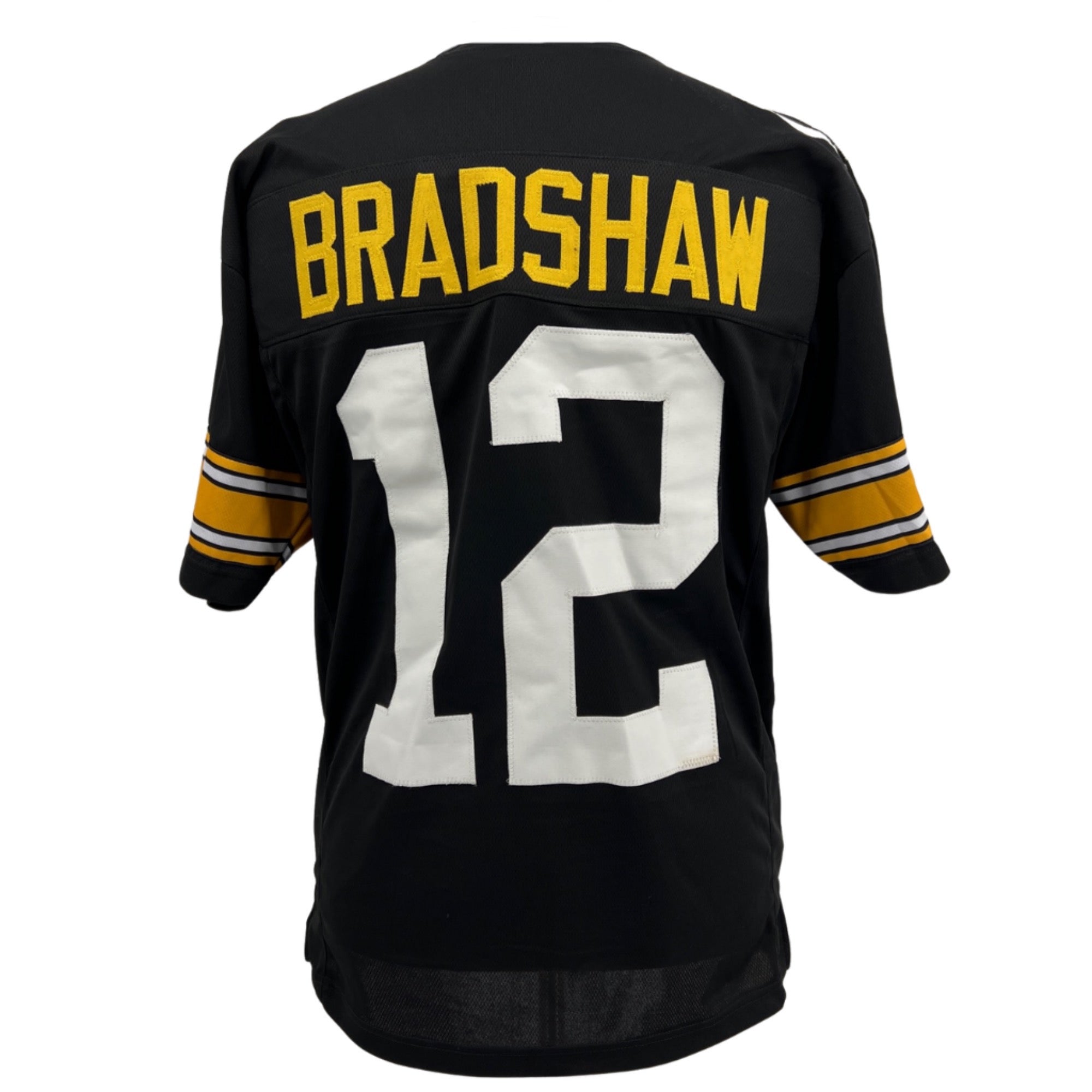 TERRY BRADSHAW Pittsburgh Steelers BLACK Jersey M-5XL Unsigned Sewn Stitched