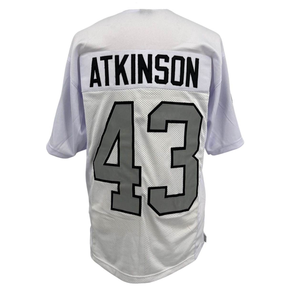 George Atkinson Jersey White Oakland S/B M-5XL Sewn Stitch