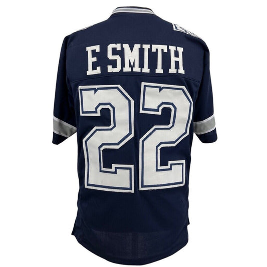 Emmitt Smith Jersey Navy Blue Dallas | M-5XL Custom Sewn Stitched