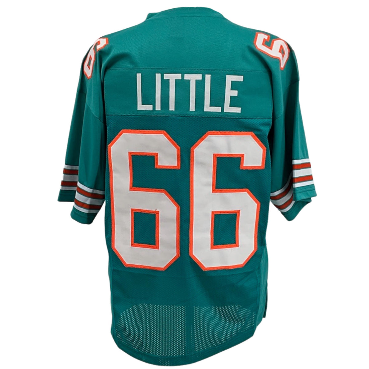 Larry Little Jersey Aqua Miami M-5XL Custom Sewn Stitched