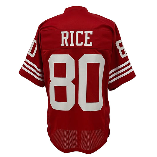 Jerry Rice Jersey Red San Francisco | M-5XL Custom Sewn Stitched