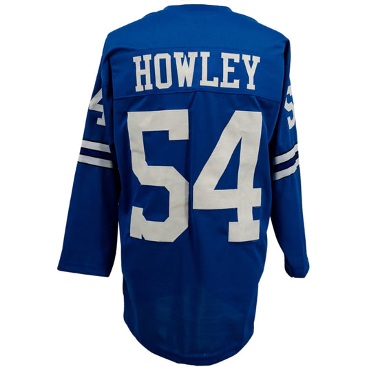 Chuck Howley Jersey L/S Blue Dallas M-5XL Custom Sewn Stitched