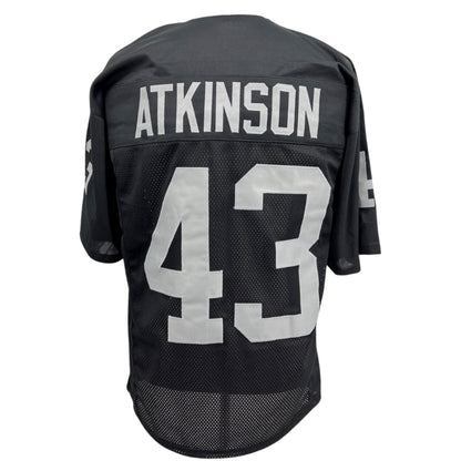 George Atkinson Jersey Black Oakland M-5XL Custom Sewn Stitched