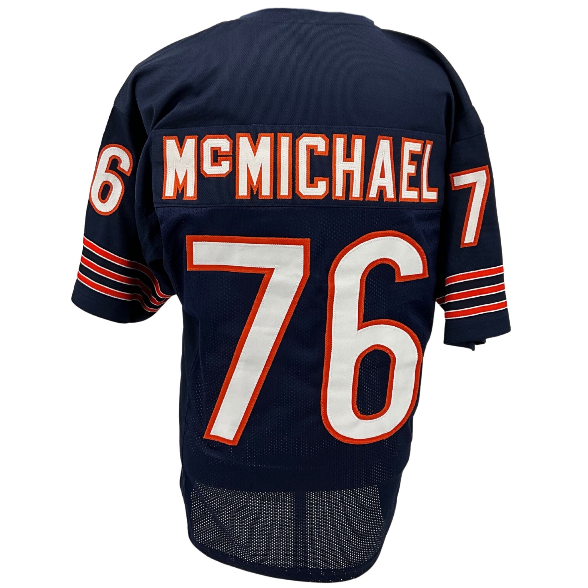STEVE McMICHAEL Chicago Bears BLUE Jersey M-5XL Unsigned Custom Sewn Stitched