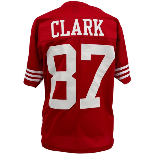 Dwight Clark Jersey Red San Francisco | Unsigned Custom Sewn Stitched