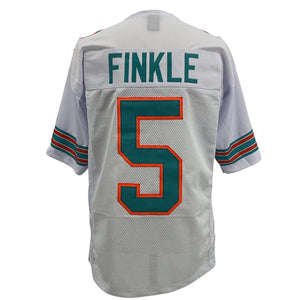 RAY FINKLE "ACE VENTURA" Dolphins WHITE Jersey M-5XL Unsigned Custom Sewn Stitched