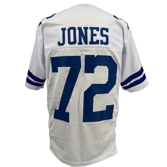 Ed "Too Tall" Jones Jersey White Dallas M-5XL Custom Sewn Stitch