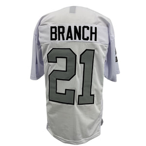 CLIFF BRANCH Oakland Raiders WHITE Jersey S/B M-5XL Unsigned Custom Sewn Stitch