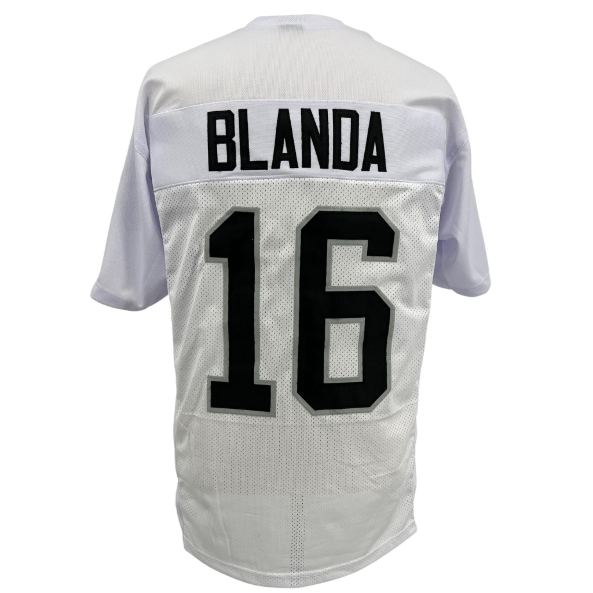 GEORGE BLANDA Oakland Raiders WHITE Jersey B/SL M-5XL Unsigned Sewn Stitch