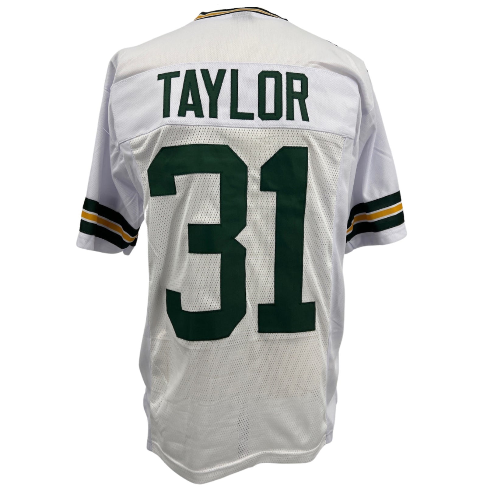 Jim Taylor Jersey White Green Bay M-5XL Custom Sewn Stitched