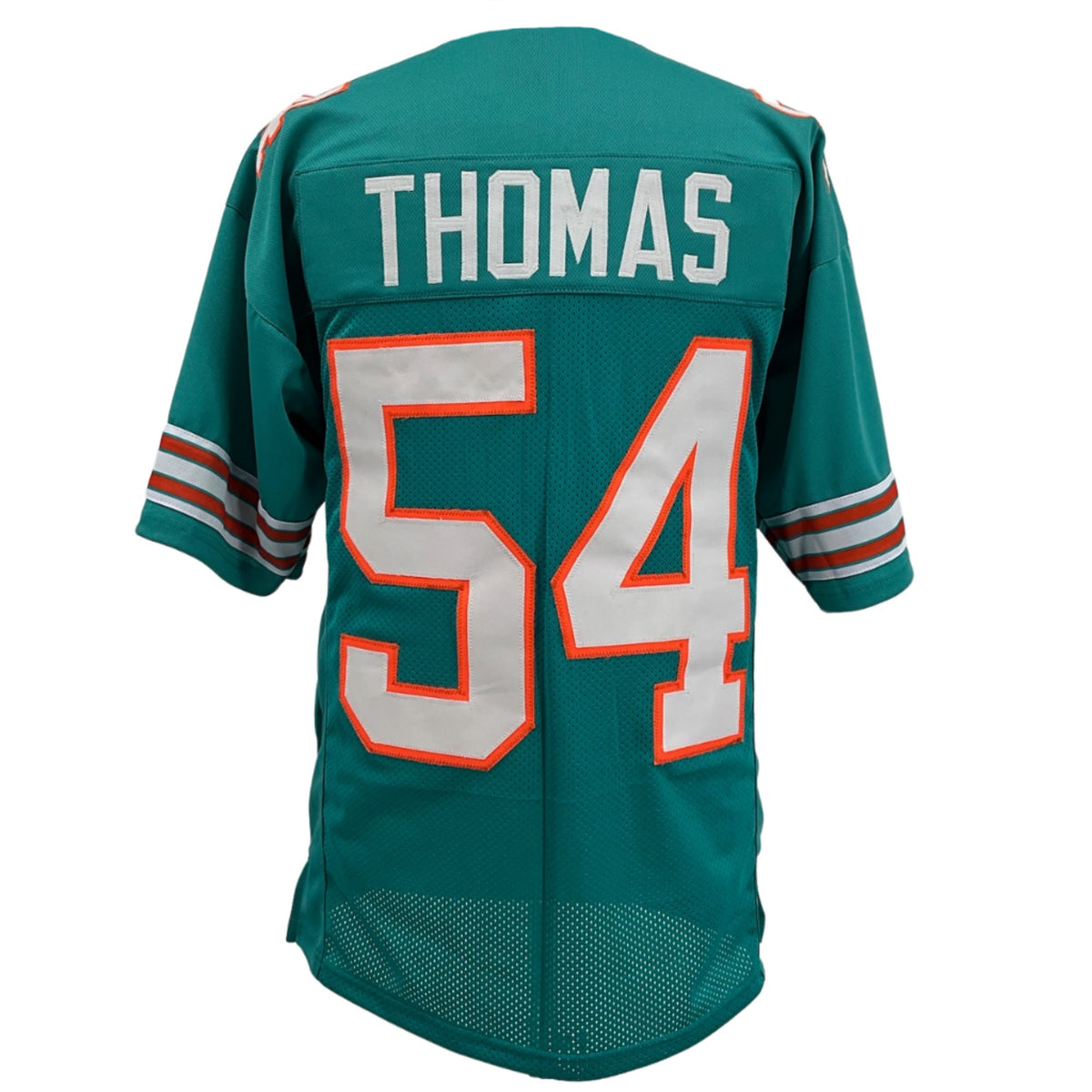 Zach Thomas Jersey Aqua Miami M-5XL Custom Sewn Stitched